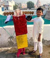 ਅਮਨ ਨੇ ਸਾੜਿਆ ਰਾਵਣ ਦਾ ਪੁਤਲਾ