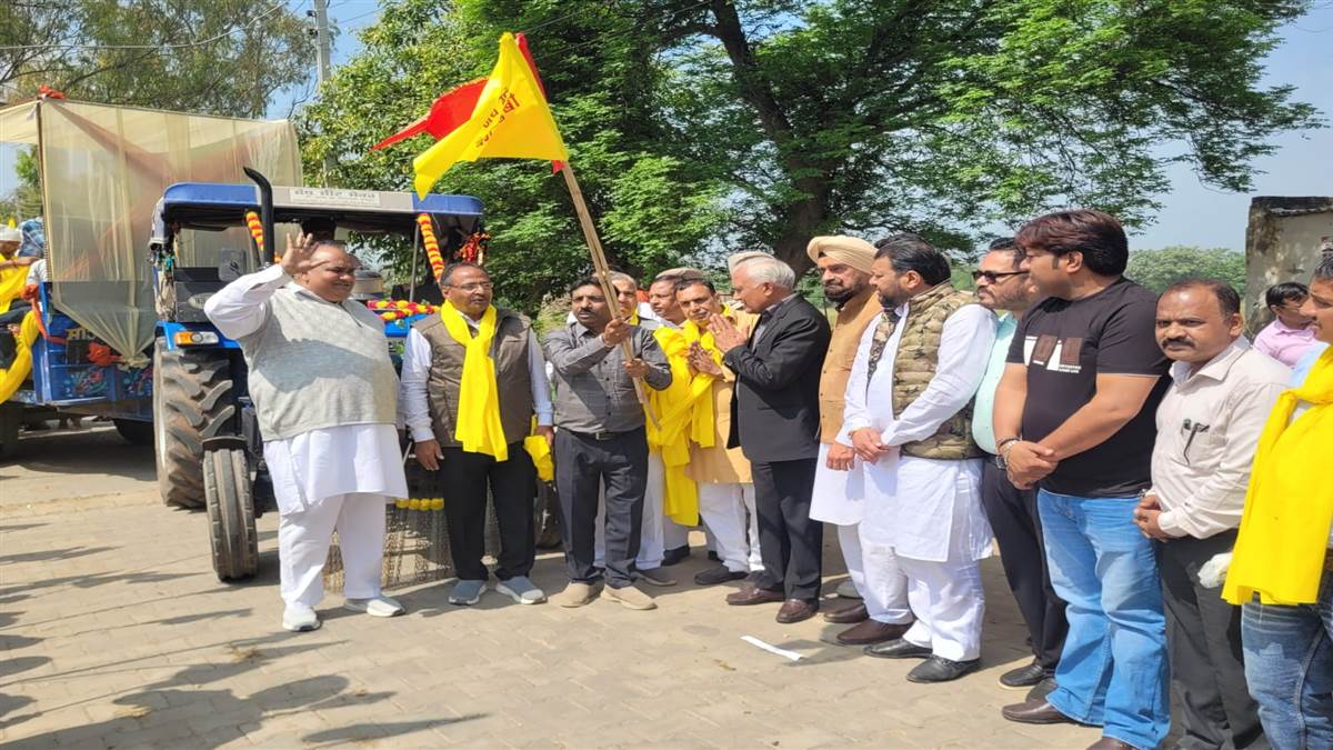 ਬਗਲਾ ਮੁਖੀ ਮੰਦਰ ਦੇ ਨਿਰਮਾਣ ਸਬੰਧੀ ਕੱਢੀ ਝੰਡਾ ਯਾਤਰਾ