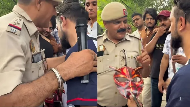 CJP Protest : ਨੌਜਵਾਨ ਦੇ ਕੰਨ 'ਚ ਇੰਸਪੈਕਟਰ ਨੇ ਕੀ ਘੁਸਰ-ਮੁਸਰ ਕੀਤਾ? ਲੱਗਣ ਲੱਗੇ 'ਦਿੱਲੀ ਪੁਲਿਸ, ਆਈ ਲਵ ਯੂ' ਦੇ ਨਾਅਰੇ; ਵੀਡੀਓ ਵਾਇਰਲ