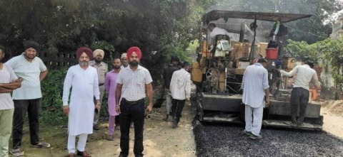 ਚੇਅਰਮੈਨ ਜੰਡਾਲੀ ਵੱਲੋਂ ਸੜਕ ਦਾ ਉਦਘਾਟਨ