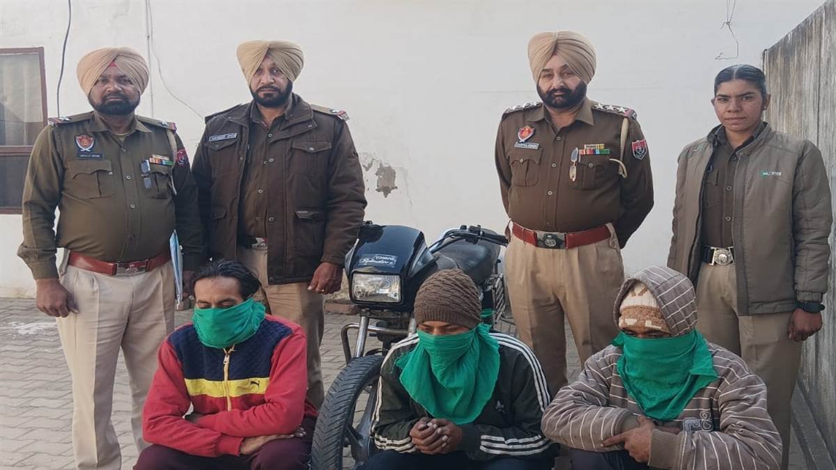 ਚੋਰੀ ਦੇ ਮੋਟਰਸਾਈਕਲ ਸਮੇਤ 3 ਕਾਬੂ