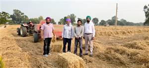 ਕਿਸਾਨਾਂ ਨੂੰ ਪਰਾਲੀ ਸਾੜਨ ਤੋਂ ਰੋਕਣ ਲਈ ਤਹਿਸੀਲਦਾਰ ਵੱਲੋਂ ਪਿੰਡਾਂ ਦਾ ਦੌਰਾ