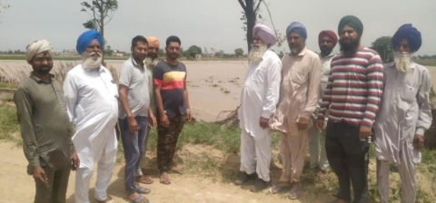 The collapse of the Rajgarh Upper Rajwaha flooded about 100 acres of land