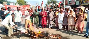 ਸਫਾਈ ਸੇਵਕਾਂ ਕੀਤਾ ਰੋਸ ਮਾਰਚ, ਸਰਕਾਰ ਦਾ ਪੁਤਲਾ ਫੂਕਿਆ