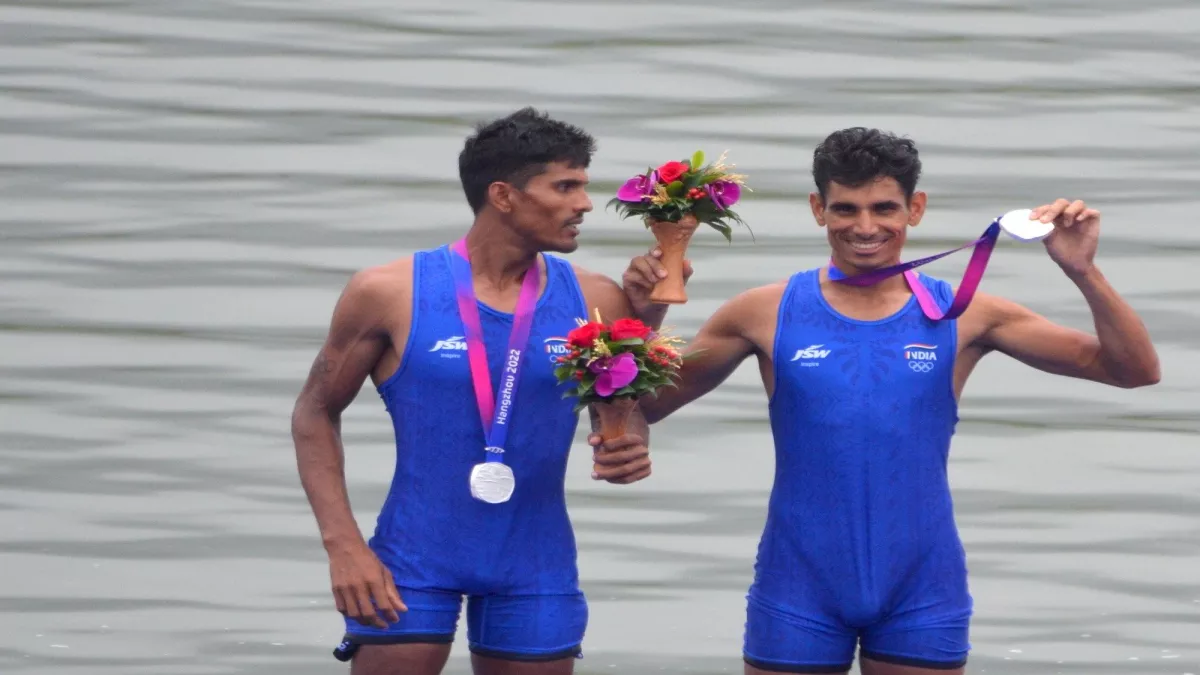 Asian Games 2023 The pair of Arvind Singh and Arjun Lal did wonders in  rowing captured the silver medal