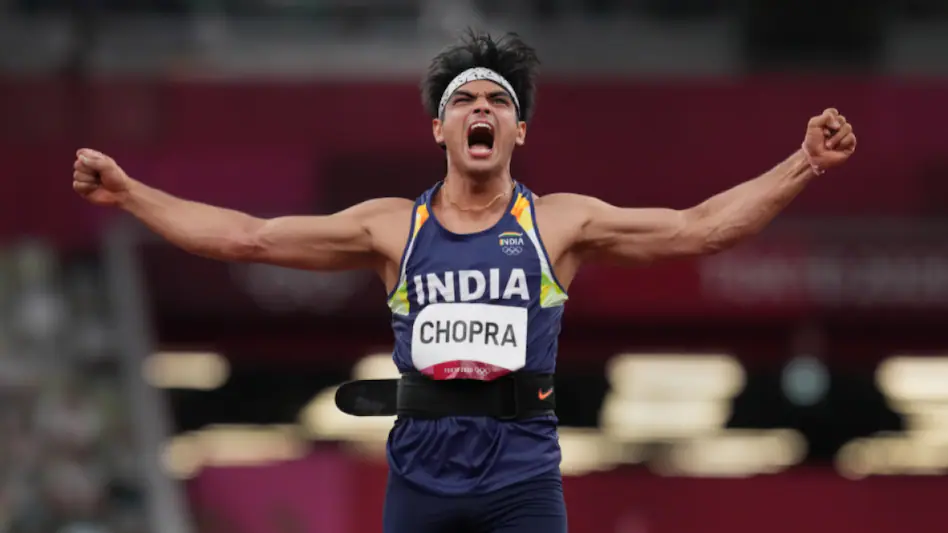 Olympian Neeraj Chopra India s gold medalist in javelin throw at the 2021 Olympics received the Param Vishisht Seva Medal