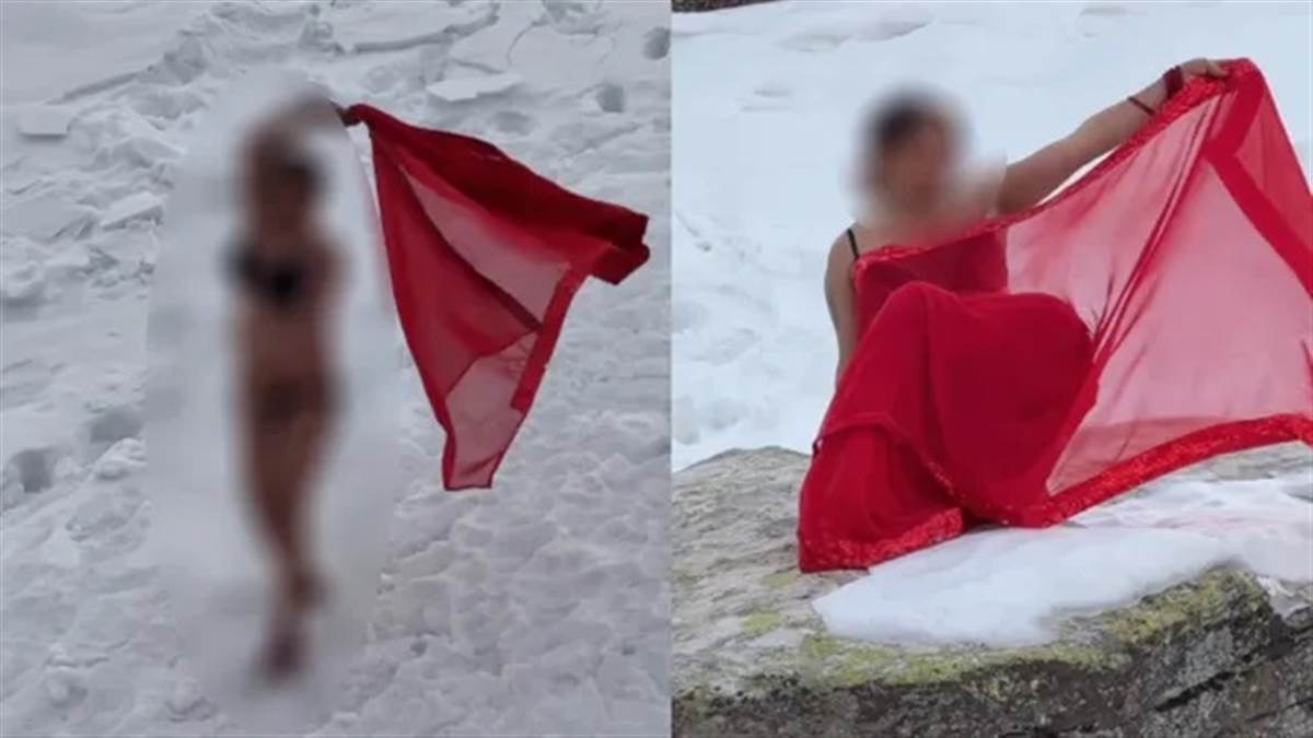 ਹਿਮਾਚਲ 'ਚ ਸੈਲਾਨੀਆਂ ਦੀਆਂ ਸ਼ਰਮਨਾਕ ਹਰਕਤਾਂ: ਮਨਾਲੀ 'ਚ ਮਹਿਲਾ ਨੇ ਸਾੜ੍ਹੀ ਉਤਾਰ ਕੇ ਬਣਾਈ ਰੀਲ; ਵੀਡੀਓ ਨੇ ਛੇੜੀ ਨਵੀਂ ਚਰਚਾ