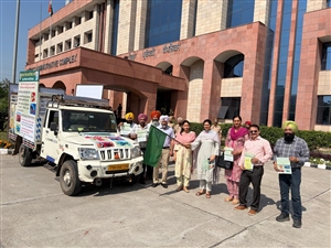 ਕਣਕ ਦੇ ਨਾੜ ਨੂੰ ਅੱਗ ਨਾ ਲਾਉਣ ਲਈ ਜਾਗਰੂਕਤਾ ਮੁਹਿੰਮ ਦੀ ਸ਼ੁਰੂਆਤ, ਪਬਲੀਸਿਟੀ ਵੈਨ ਰਵਾਨਾ