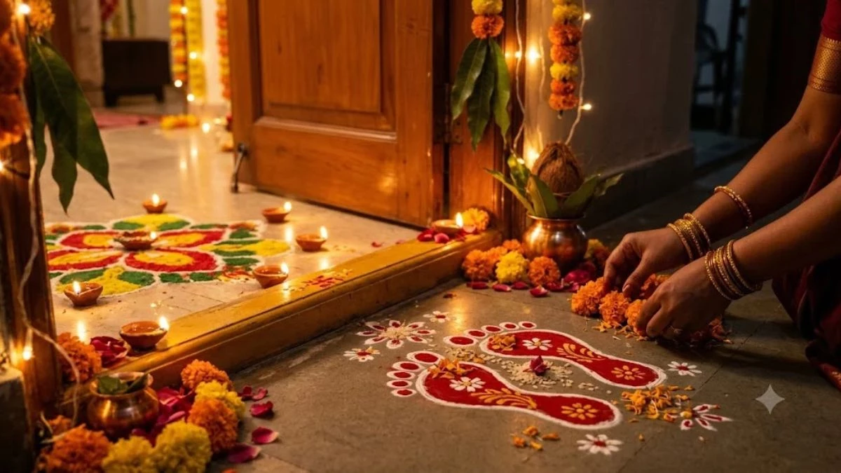 ਦੀਵਾਲੀ ’ਤੇ ਮੁੱਖ ਦਰਵਾਜ਼ੇ ’ਤੇ ਹੀ ਕਿਉਂ ਬਣਾਏ ਜਾਂਦੇ ਹਨ ਸ਼ੁਭ-ਲਾਭ ਦੇ ਚਿੰਨ੍ਹ? ਸਿਰਫ਼ ਸਜਾਵਟ ਨਹੀਂ, ਧਨ ਦੇ ਆਗਮਨ ਦਾ ਵੀ ਸੰਕੇਤ