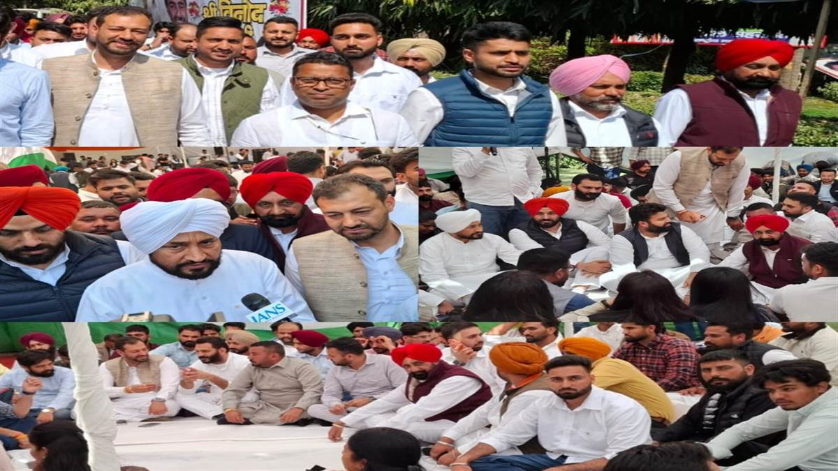 ਕਾਂਗਰਸੀ ਆਗੂਆਂ ਦੀ ਗ੍ਰਿਫ਼ਤਾਰੀ ਦੇ ਵਿਰੋਧ ’ਚ ਧਰਨਾ
