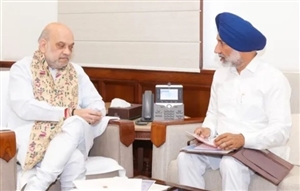 ਰਾਜ ਸਭਾ ਮੈਂਬਰ ਸੰਧੂ ਵੱਲੋਂ ਗ੍ਰਹਿ ਮੰਤਰੀ ਅਮਿਤ ਸ਼ਾਹ ਨਾਲ ਚਰਚਾ