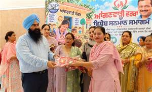 ਵਿਧਾਇਕ ਰਾਜਾ ਨੇ ਕੀਤਾ ਆਂਗਨਵਾੜੀ ਵਰਕਰਾਂ, ਹੈਲਪਰਾਂ ਤੇ ਸਖੀਆਂ ਦਾ ਸਨਮਾਨ