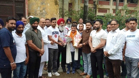 ਕੋਚ ਸੰਦੀਪ ਕੁਮਾਰ ਦਾ ਫਗਵਾੜਾ ਪੁੱਜਣ 'ਤੇ ਸਵਾਗਤ