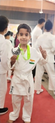 Rihan Dhir won silver medal in Punjab State Karate Championship 2023