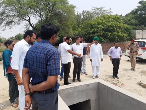 The central team reviewed the ongoing water conservation works in the district and expressed satisfaction