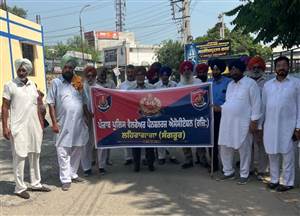 ਪੰਜਾਬ ਪੁਲਿਸ ਵੈਲਫੇਅਰ ਐਸੋਸੀਏਸ਼ਨ ਨੇ ਕੀਤਾ ਰੋਸ ਮਾਰਚ