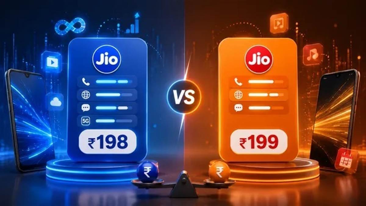 Jio ਦੇ 198 ਰੁਪਏ vs 199 ਰੁਪਏ ਦੇ ਪਲਾਨ 'ਚ ਟੱਕਰ: ਸਿਰਫ਼ 1 ਰੁਪਏ ਦਾ ਫ਼ਰਕ ਪਰ ਫਾਇਦਿਆਂ 'ਚ ਜ਼ਮੀਨ-ਆਸਮਾਨ ਦਾ ਅੰਤਰ, ਜਾਣੋ ਕਿਹੜਾ ਪਲਾਨ ਬੈਸਟ?