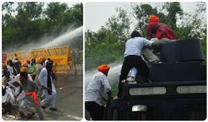 ਬੰਦੀ ਸਿੰਘਾਂ ਦੀ ਰਿਹਾਈ:  ਬੈਰੀਕੇਡ ਤੋੜ ਕੇ CM ਮਾਨ ਦੀ ਕੋਠੀ ਵੱਲ ਵਧਣ ਦੀ ਕੋਸ਼ਿਸ਼, ਵਾਟਰ ਕੈਨਨ ਟੈਂਕ 'ਤੇ ਚੜ੍ਹੇ ਨੌਜਵਾਨ; ਜਲ ਤੋਪਾਂ ਦੇ ਮੋੜੇ ਮੂੰਹ