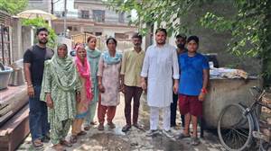 ਪਿੰਡ ਵਜ਼ੀਰਾਬਾਦ ’ਚ ਗ਼ਰੀਬ ਪਰਿਵਾਰ ਦੇ ਘਰ ਨੂੰ ਲੱਗੀ ਅੱਗ