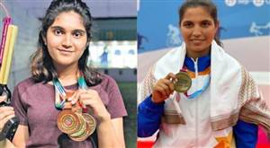 ISSF World Cup ’ਚ ਸੋਨ ਤਗਮਾ ਜਿੱਤਣ ਵਾਲੀ ਈਸ਼ਾ ਤੇ ਨੀਰੂ ਨੂੰ ਮਿਲਿਆ ਵੱਡਾ ਸਨਮਾਨ, ਕੇਂਦਰੀ ਖੇਡ ਮੰਤਰੀ ਨੇ ਕੀਤਾ ਸਨਮਾਨਿਤ