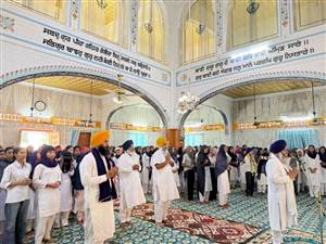 ਬੰਦੀ ਸਿੰਘਾਂ ਦੀ ਰਿਹਾਈ ਤੇ ਚੜ੍ਹਦੀ ਕਲਾ ਲਈ ਸ੍ਰੀ ਸੁਖਮਨੀ ਸਾਹਿਬ ਜੀ ਦੇ ਪਾਠ ਉਪਰੰਤ ਕੀਤੀ ਸਮੂਹਿਕ ਅਰਦਾਸ