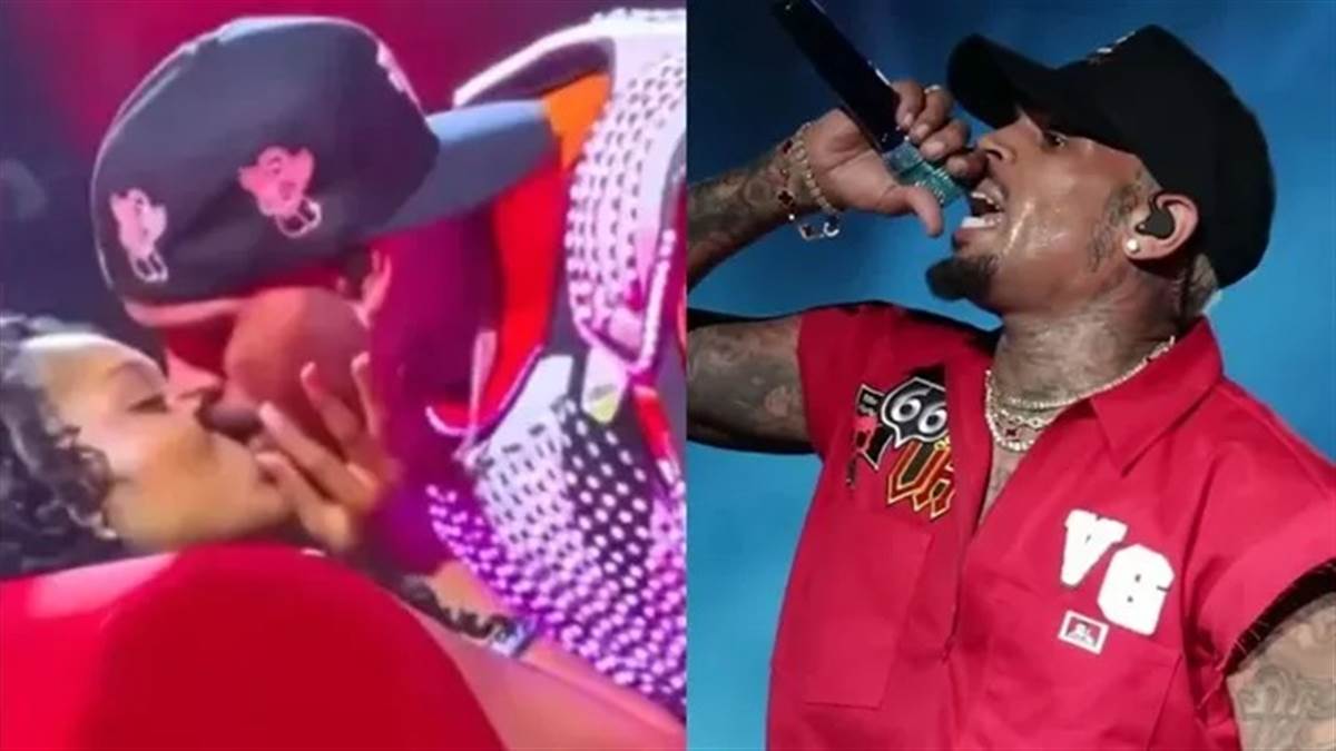 ਹਾਲੀਵੁੱਡ ਦਾ 'ਘਰ-ਤੋੜੂ' ਸਿੰਗਰ ! ਸਰੇਆਮ Chris Brown ਨੇ ਵਿਆਹੁਤਾ ਨੂੰ ਕੀਤੀ ਕਿੱਸ, ਦੇਖਦਾ ਰਹਿ ਗਿਆ ਪਤੀ!