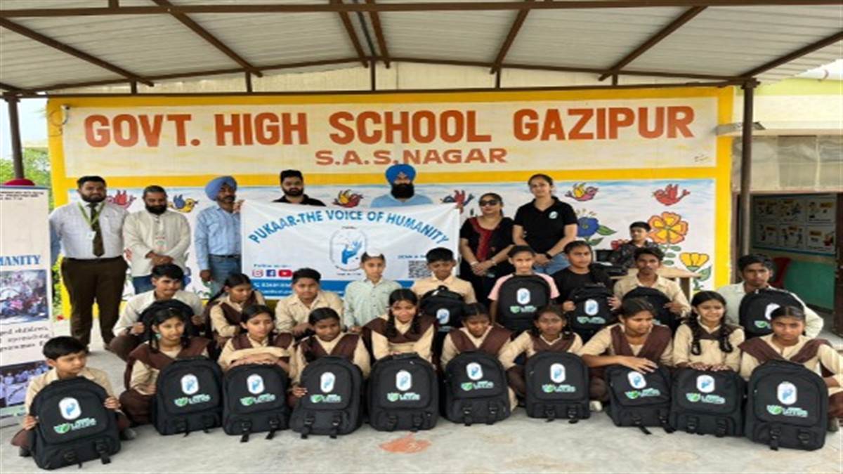Pukar, a social service organization, distributed reading materials to students under the 